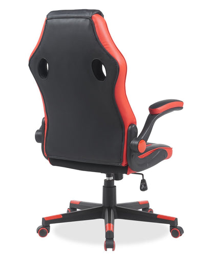 Chaise de jeu ergonomique Phoenix 26.7 avec coussin lombaire - Noir et rouge | Fauteuil de jeu ergonomique Phœnix de 26,7 po avec coussin lombaire - noir et rouge