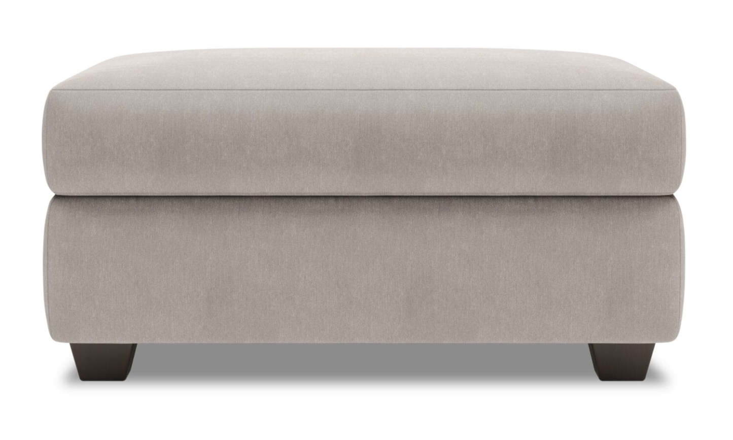 Fabriqué au Canada Pouf de rangement personnalisable The Trunk 39 en tissu d'apparence lin - gris Pax Slate | Pouf de rangement The Trunk de Sofa Lab de 39 po fabriqué au Canada en tissu d'apparence lin - gris Pax Slate | TRUN3049
