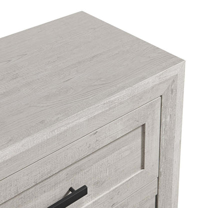 Commode à 6 tiroirs pour chambre à coucher Lark, 58 L x 35 H - Blanc rustique | Commode de chambre à coucher Lark de 58 po (L) x 35 po (H) à 6 tiroirs - blanc rustique