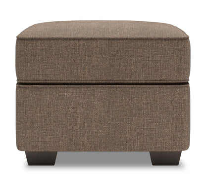 Fabriqué au Canada Canapé personnalisable Lab Roll 24 poufs en tissu d'apparence lin - Luna Praline Brown | Pouf Roll de Sofa Lab de 24 po fabriqué au Canada en tissu d'apparence lin - brun Luna Praline | RO802591