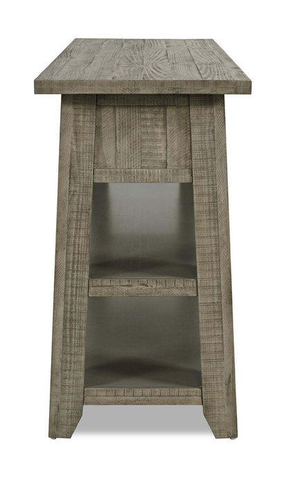 Colson 50 Rustic Sofa Table with Storage and Shelf - Driftwood | Table de salon rustique Colson de 50 po avec rangement et tablette - bois flotté