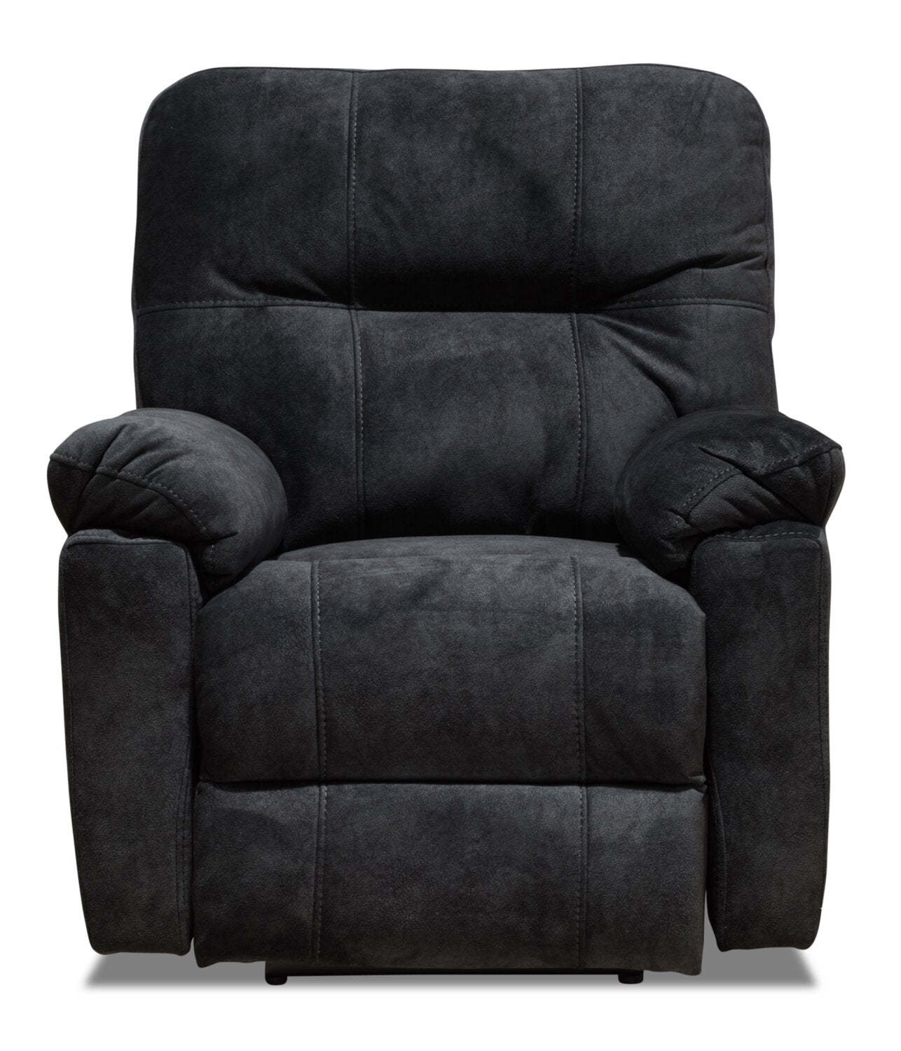 Fabriqué au Canada Fauteuil inclinable coulissant en tissu Gybson 38 - Gris graphite | Fauteuil coulissant inclinable Gybson de 38 po fabriqué au Canada en tissu - gris graphite