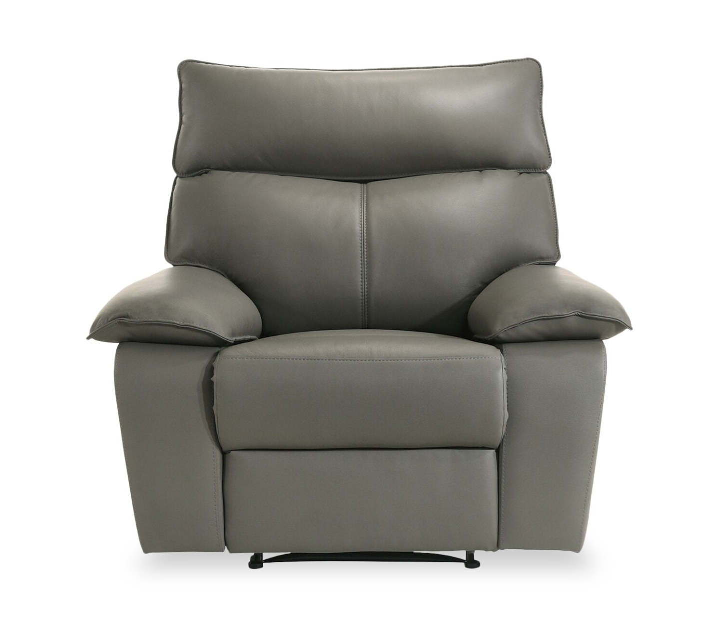 Matteo 42 Genuine Leather Reclining Chair - Aviarah Grey | Fauteuil inclinable Matteo de 42 po en cuir véritable - gris Aviarah