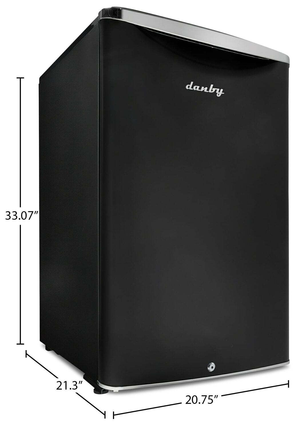 Danby 20,8 4,4 Cu. Fort. Mini-réfrigérateur à une porte - Noir - DAR044A6MDB | Mini réfrigérateur Danby de 4,4 pi³ et de 20,8 po à 1 porte - noir - DAR044A6MDB