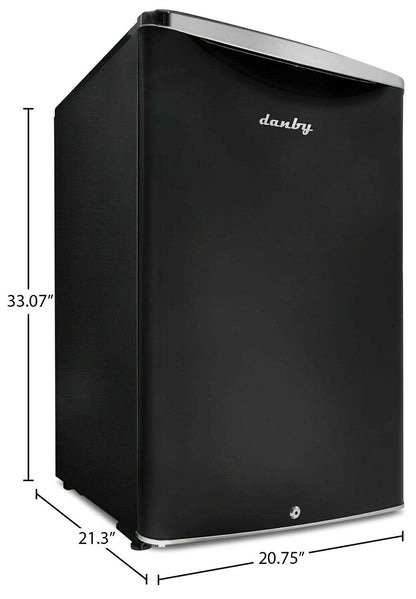 Danby 20,8 4,4 Cu. Fort. Mini-réfrigérateur à une porte - Noir - DAR044A6MDB | Mini réfrigérateur Danby de 4,4 pi³ et de 20,8 po à 1 porte - noir - DAR044A6MDB