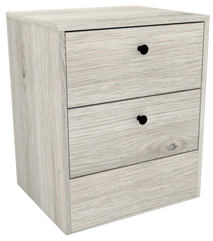 Hart Bedside 2-Drawer Nightstand, 18.4W x 22.2H, Made in Canada - White | Table de nuit Hart de 18,4 po (L) x 22,2 po (H) à 2 tiroirs, fabriquée au Canada - blanche