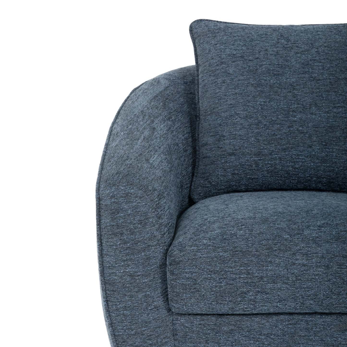 Fauteuil d'appoint pivotant en tissu chenille Rio 34,5 - Bleu | Fauteuil d'appoint pivotant Rio de 34,5 po en tissu chenille - bleu