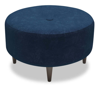 Fabriqué au Canada Sofa Lab personnalisable Pouf en tissu velours The Curve 31 - Bleu royal | Pouf The Curve de Sofa Lab de 31 po fabriqué au Canada en tissu de velours - bleu Royal Blue | CURV3188