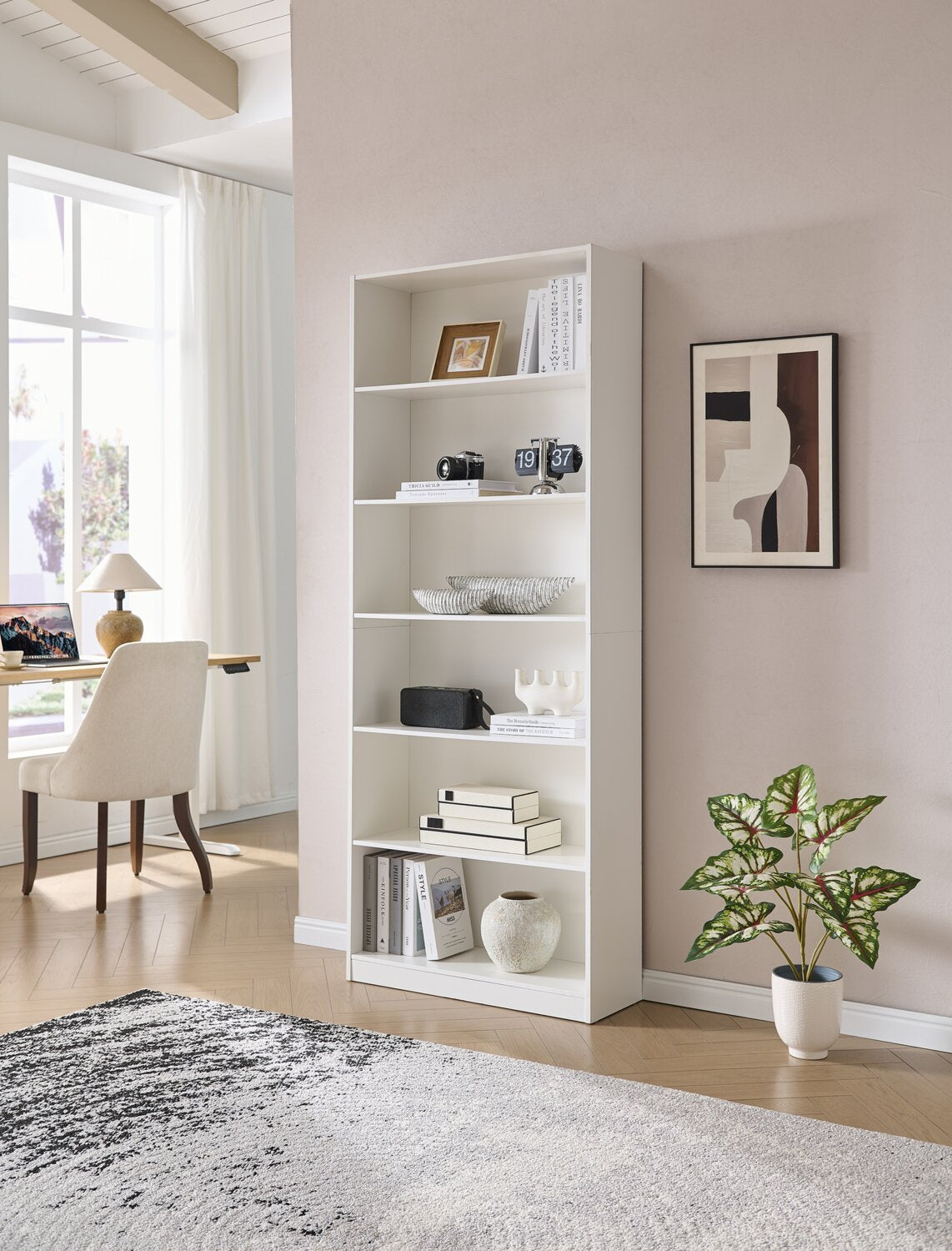 William 31.5 6-Shelf Bookcase - White | Bibliothèque William de 31,5 po à 6 étagères - blanche