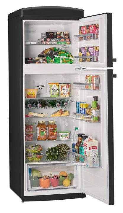 Réfrigérateur Classic Rétro d’Unique de 24 po et de 11 pi3 à congélateur supérieur - noir mat - UNQ-310L MB TM