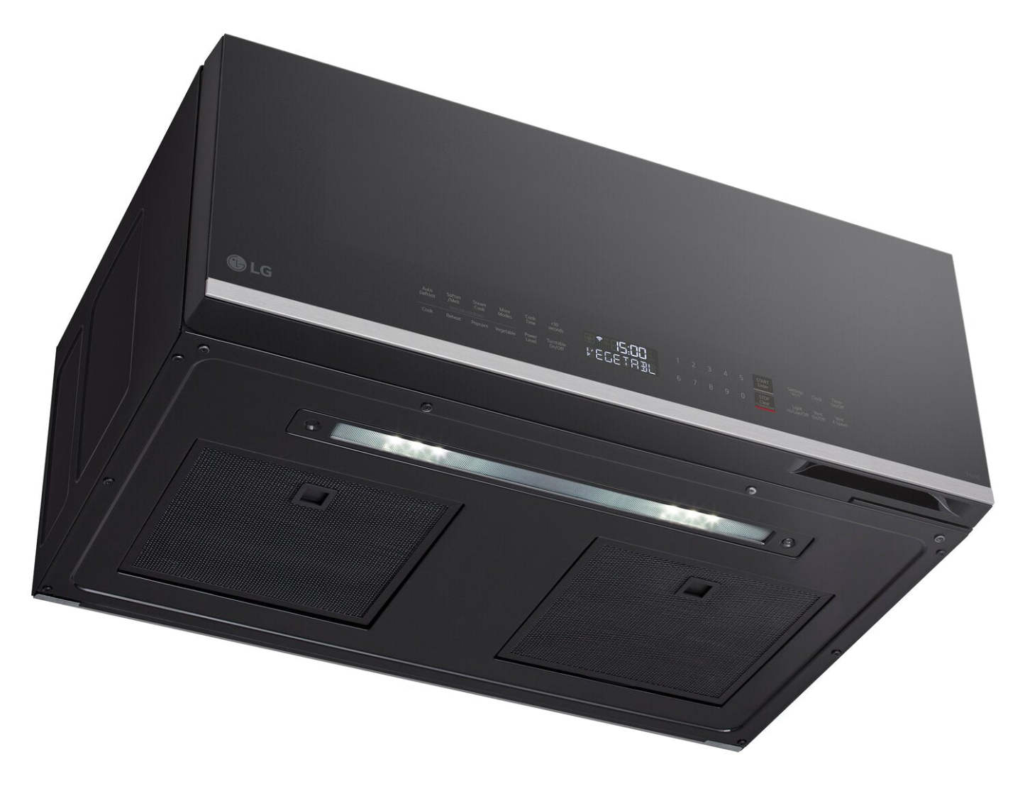 LG 1,3 Cu. Fort. Four à micro-ondes intelligent à profil bas avec cuisson par capteur - MVEF1337F | Quatre à micro-ondes à hotte intégrée intelligente à profil bas LG de 1,3 pi3 avec cuisson par capteur - MVEF1337F | MVEF133F