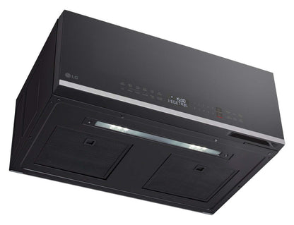 LG 1,3 Cu. Fort. Four à micro-ondes intelligent à profil bas avec cuisson par capteur - MVEF1337F | Quatre à micro-ondes à hotte intégrée intelligente à profil bas LG de 1,3 pi3 avec cuisson par capteur - MVEF1337F | MVEF133F