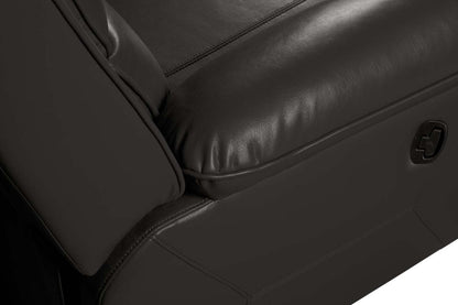 Sofa inclinable Chandler de 82 po en tissu d’apparence cuir - gris