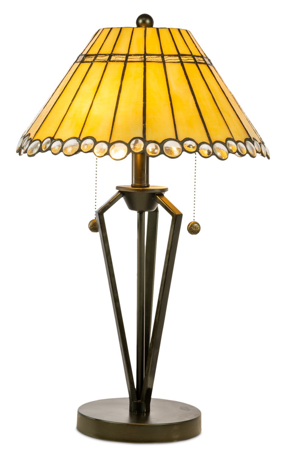 Celeste 22.5 Lampe de table en verre soufflé à la main de style Tiffany | Lampe de table Celeste de 22,5 po de style Tiffany avec verre soufflé à la main