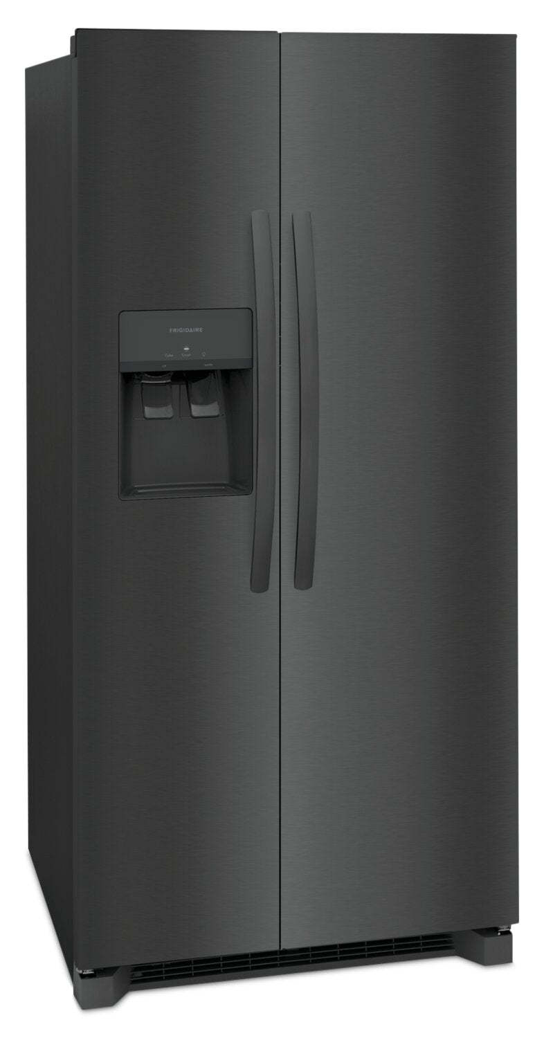 Réfrigérateur Frigidaire de 22,3 pi³ et de 33 po de profondeur standard à compartiments juxtaposés - Acier inoxydable noir - FRS…