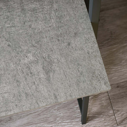 Bureau James de 43 po avec crédence et tablettes - gris