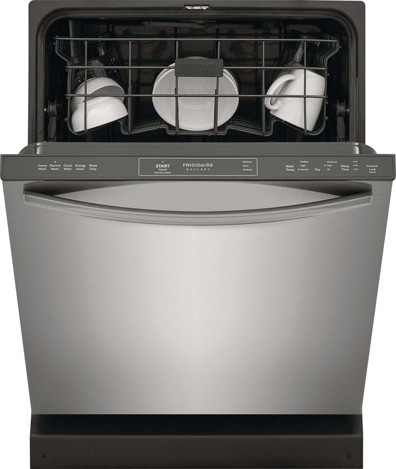 Frigidaire Gallery 24 Lave-vaisselle encastrable à commande supérieure 52 dBA - Acier inoxydable Smudge-Proof™ - GDPH… | Lave-vaisselle encastré Frigidaire Gallery de 24 po et de 52 dBA avec commandes sur le dessus - acie…
