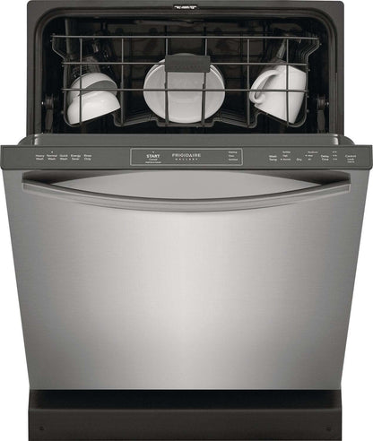 Frigidaire Gallery 24 Lave-vaisselle encastrable à commande supérieure 52 dBA - Acier inoxydable Smudge-Proof™ - GDPH… | Lave-vaisselle encastré Frigidaire Gallery de 24 po et de 52 dBA avec commandes sur le dessus - acie…