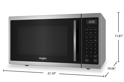 Tourbillon 1,0 Cu. Fort. Micro-ondes de comptoir avec Air Fry - Acier inoxydable - WMCS5522RB | Four à micro-ondes de comptoir Whirlpool de 1,0 pi3 avec friture à air - Acier inoxydable - WMCS5522RB