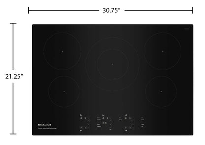 KitchenAid 30 5-Element Induction Cooktop - Black - KCIG550JBL | Plaque de cuisson à induction KitchenAid de 30 po à 5 éléments - noire - KCIG550JBL