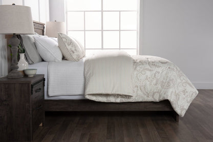 Indie Paisley 3-Piece King Comforter Set - White|Ensemble d'édredon Indie Paisley 3 pièces pour très grand lit - blanc|PAISL3KG