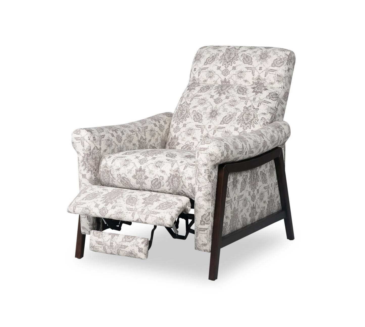 Fauteuil à inclinaison par poussée Mallie de 32 po en tissu chenille - ardoise multicolore Limbu