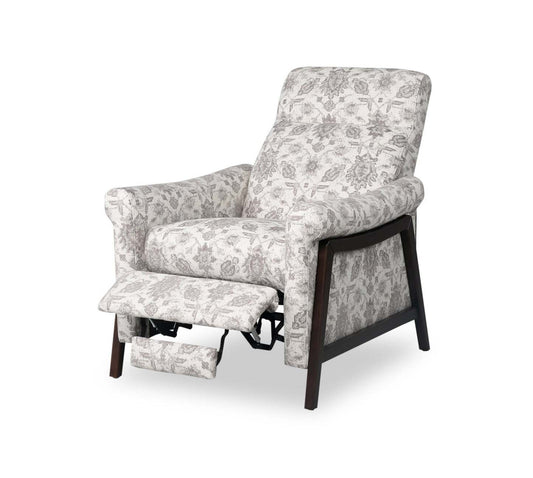 Fauteuil à inclinaison par poussée Mallie de 32 po en tissu chenille - ardoise multicolore Limbu