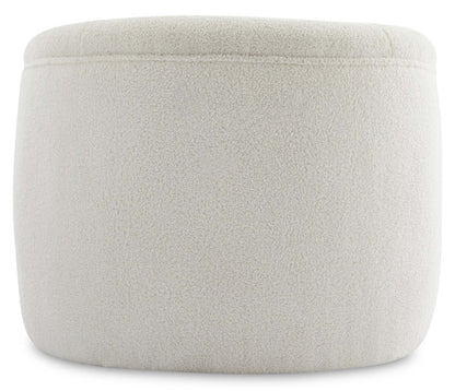Fauteuil d'appoint courbé en tissu Sherpa Solo 31.1 - Crème glacée | Fauteuil d'appoint courbé Solo de 31,1 po en tissu sherpa - crème glacée