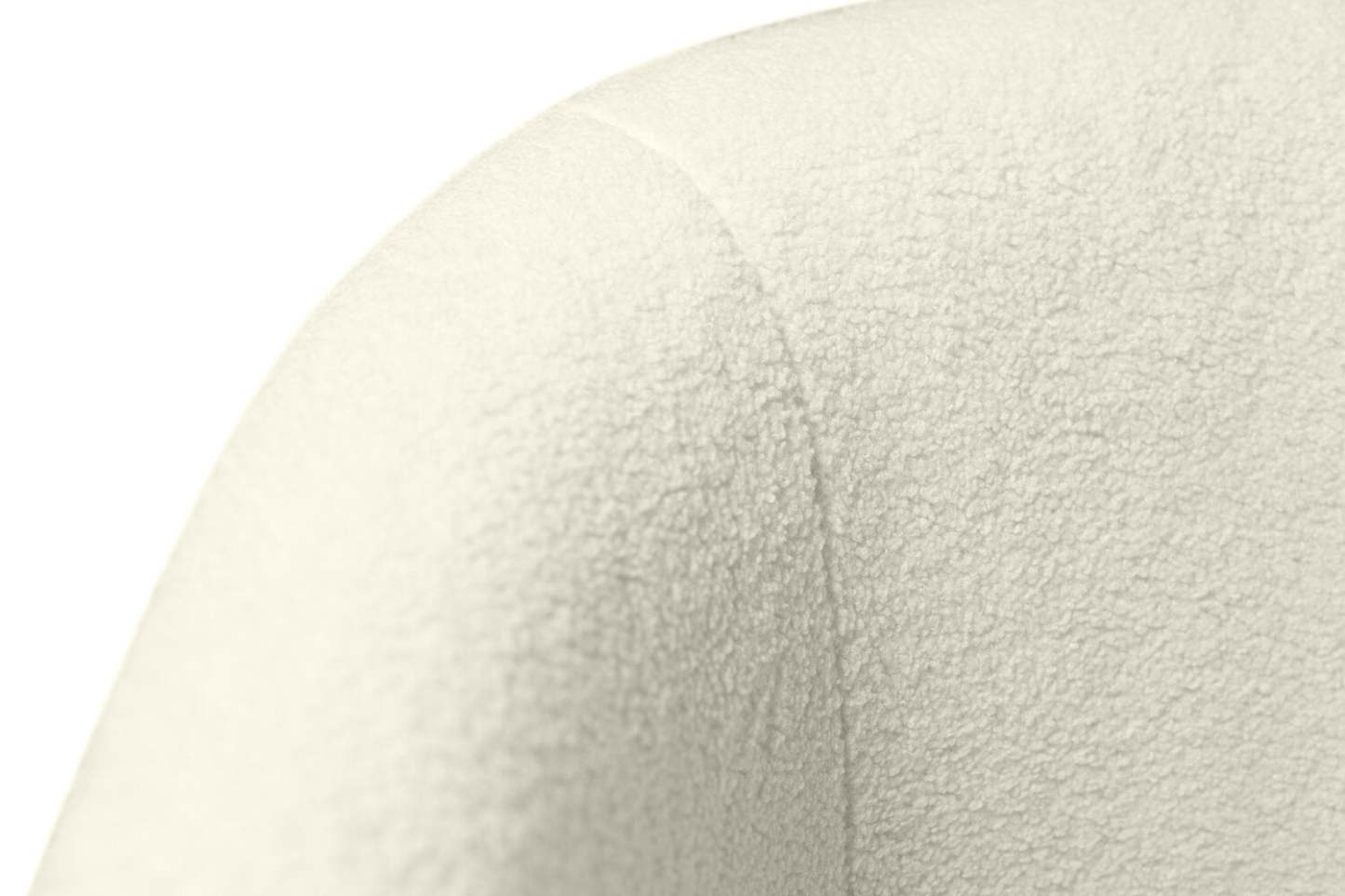 Chaise d'appoint pivotante courbée en tissu chenille bouclé Ivie 28,7 - Blanc | Fauteuil d'appoint pivotant courbé Ivie de 28,7 po en tissu chenille bouclé - blanc