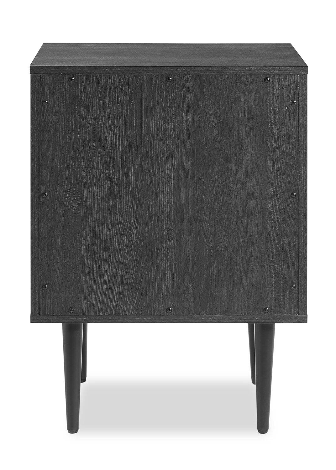 Table de nuit à 2 tiroirs Brax, 18 L x 25,75 H - Noir | Table de nuit Brax de 18 po (l) x 25,75 po (H) à 2 tiroirs - noire