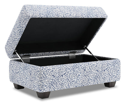 Fabriqué au Canada Pouf de rangement personnalisable The Trunk 39 en tissu - Cadet multicolore | Pouf de rangement The Trunk de Sofa Lab de 39 po fabriqué au Canada en tissu - Cadet multicolore | TRUN1145