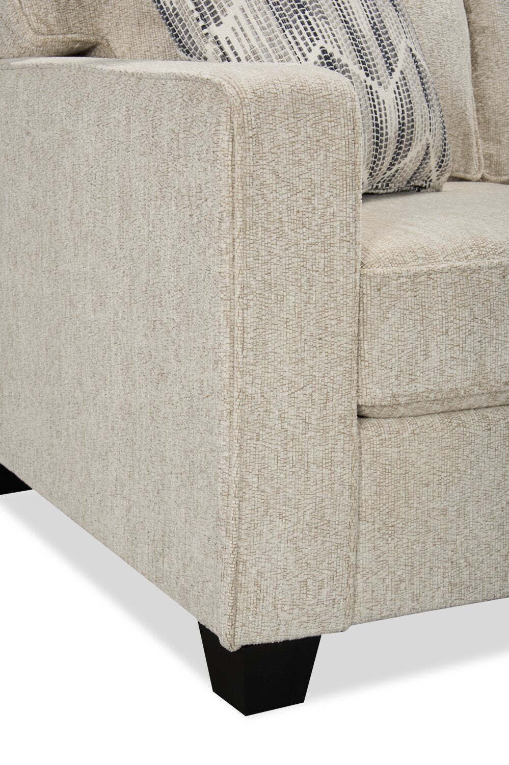 Canapé Lennox de 83 po fabriqué au Canada en tissu de chenille avec coussins réversibles et coussins décoratifs - taupe | Fabriqué au Canada Canapé Lennox 83 en tissu chenille avec coussins réversibles et oreillers décoratifs - Taupe