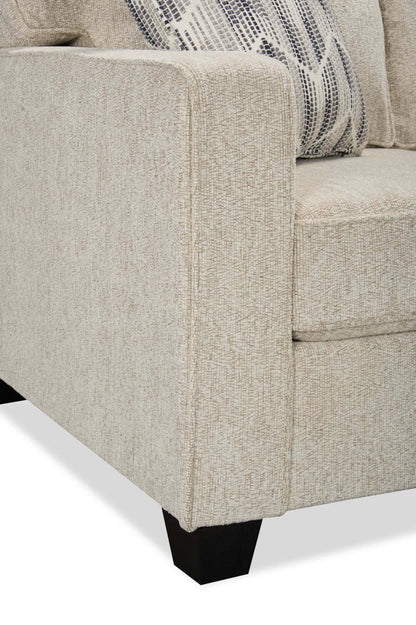 Canapé Lennox de 83 po fabriqué au Canada en tissu de chenille avec coussins réversibles et coussins décoratifs - taupe | Fabriqué au Canada Canapé Lennox 83 en tissu chenille avec coussins réversibles et oreillers décoratifs - Taupe