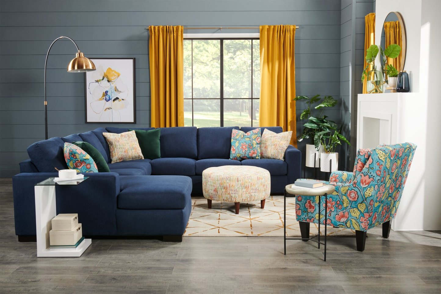 Sofa Lab Track LAF Chaise - Pax Navy | Fauteuil long de droite Track de la collection Sofa Lab - Pax Navy | TR243149