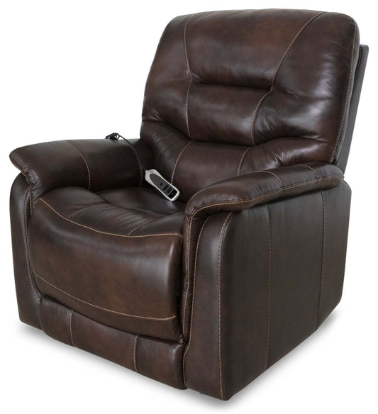 Parker 36 Fauteuil inclinable électrique à 3 positions en cuir véritable - brun | PARK2BLC