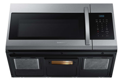 Samsung 1,7 Cu. Fort. Micro-ondes à grande portée avec 300 CFM et cuisson et réchauffage automatiques - Acier inoxydable -… | Quatre à micro-ondes à hotte intégrée Samsung de 1,7 pi³ avec 300 pi³/min, Wi-Fi et cuisson et réchauf…
