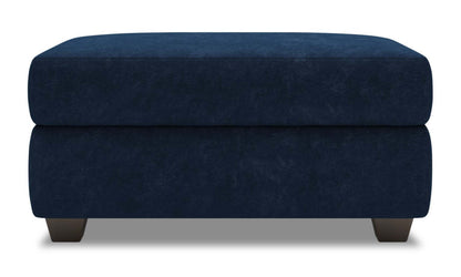 Fabriqué au Canada Pouf de rangement personnalisable The Trunk 39 en tissu de velours - bleu royal | Pouf de rangement The Trunk de Sofa Lab de 39 po fabriqué au Canada en tissu de velours - bleu royal | TRUN3188