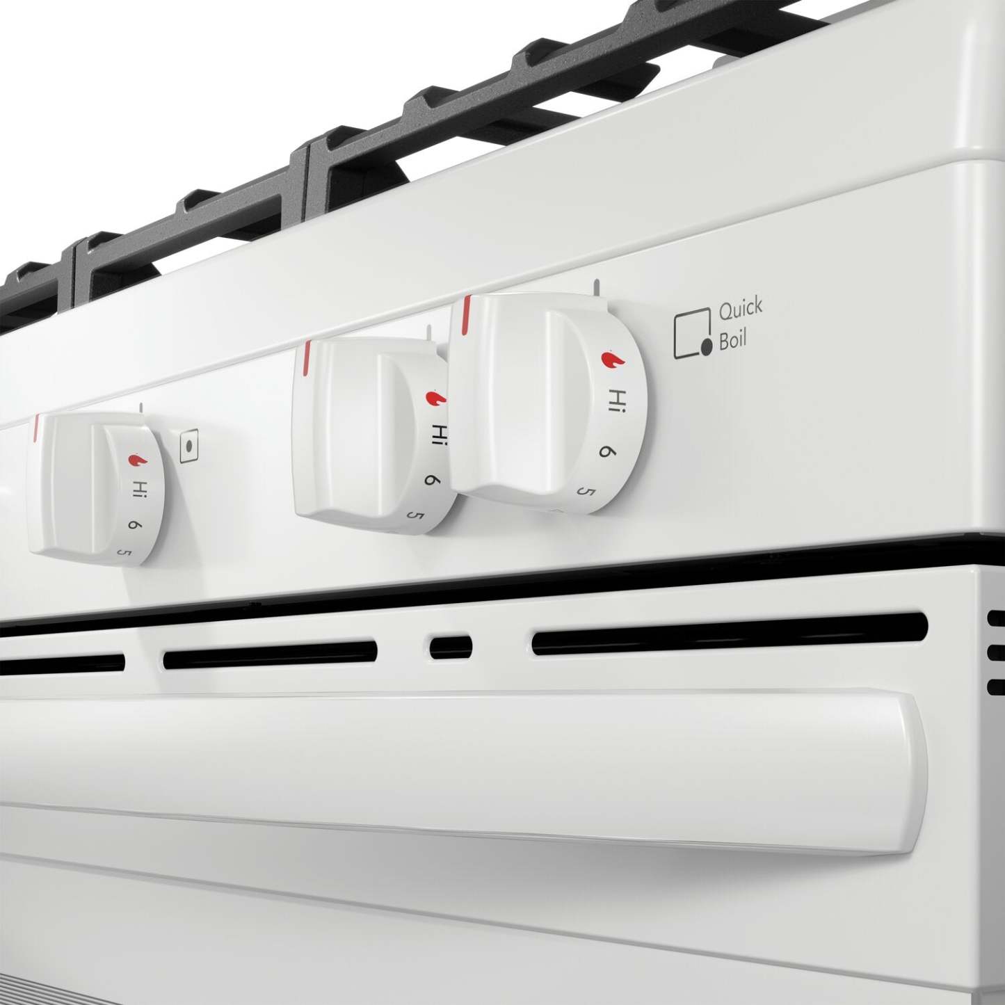 Cuisinière à gaz Frigidaire de 5,1 pi³ avec ébullition rapide et surface de cuisson à 5 brûleurs - blanche - FCRG3052BW | Frigidaire 5,1 Cu. Fort. Cuisinière à gaz avec ébullition rapide et table de cuisson à cinq brûleurs - Blanc - FCRG3052BW