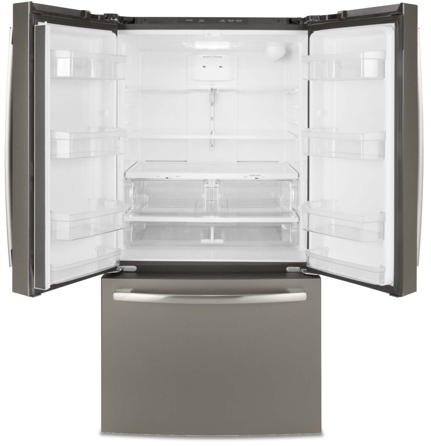 Réfrigérateur GE de 36 po et de 27 pi³ à portes françaises - ardoise - GNE27JMMES | GE 36 27 Cu. Fort. Réfrigérateur à portes françaises - Ardoise - GNE27JMMES