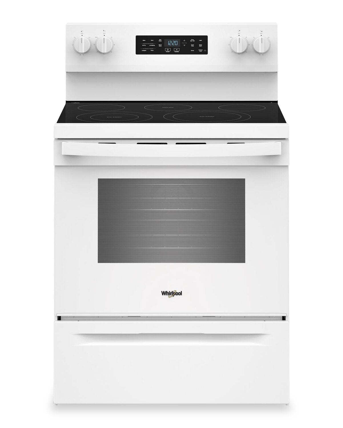 Cuisinière électrique Whirlpool de 5,3 pi3 avec cuisson à air – blanche - YWFES5730SW