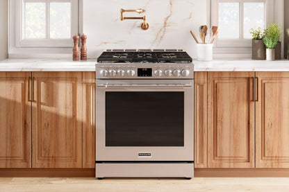 Cuisinière à gaz Frigidaire Professionnel de 6 pi³ avec convection totale et friture à air - acier en…