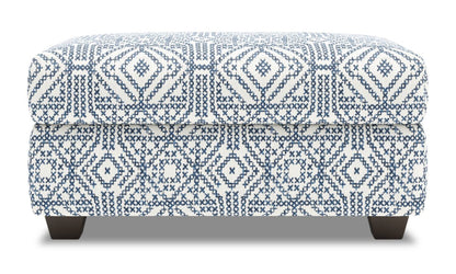 Fabriqué au Canada Pouf de rangement personnalisable The Trunk 39 en tissu - Ink multicolore | Pouf de rangement The Trunk de Sofa Lab de 39 po fabriqué au Canada en tissu - Ink multicolore | TRUN1156