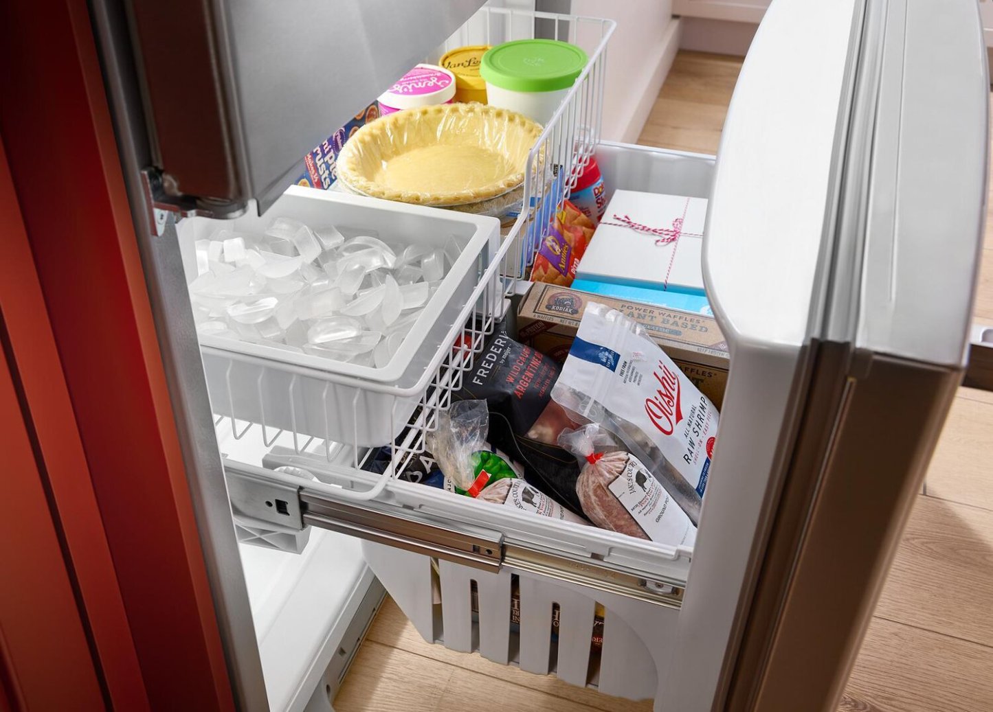 Réfrigérateur KitchenAid de 36 po et de 20 pi3 de profondeur comptoir à portes françaises - acier inoxydable - KRFC136RPS | KRFC13PS