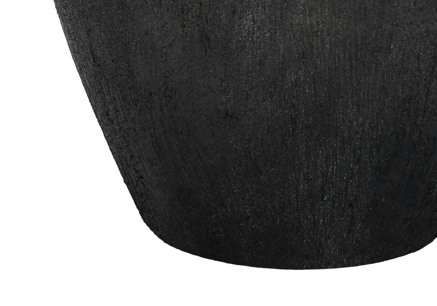 24 Lampe de table en céramique texturée noire avec abat-jour ivoire|Lampe de table de 24 po en céramique texturée noire avec abat-jour ivoire