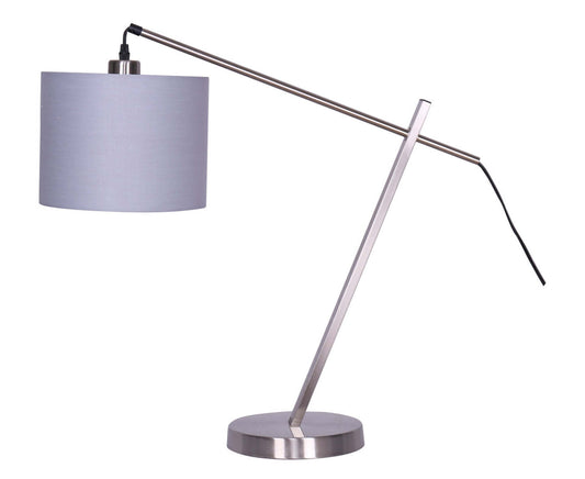 Lampe de table Dexter moderne de 24 po acier brossé