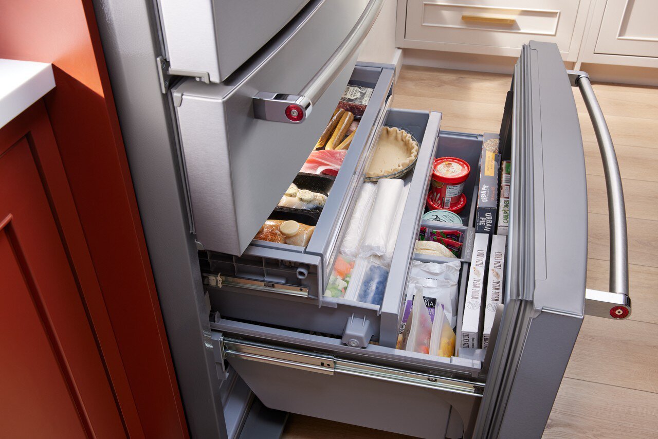 Réfrigérateur KitchenAid de 26,2 pi³ et de 36 po à portes françaises - acier inoxydable avec finition Pr…