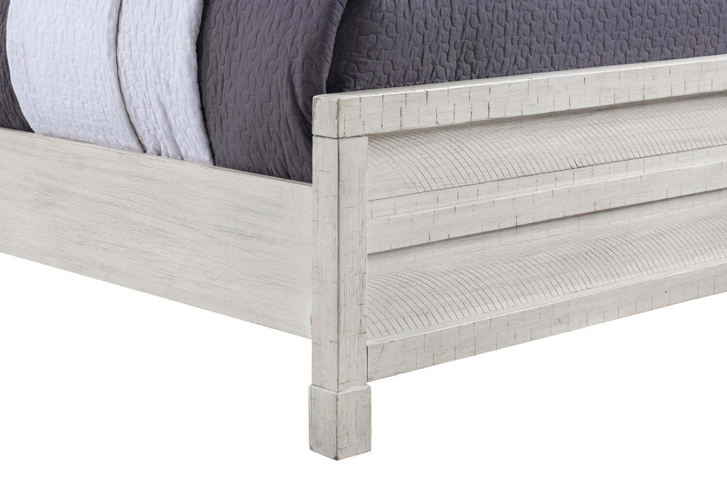 Lit à panneaux Haven avec tête de lit et cadre de lit, blanc - format très grand lit | Lit à panneaux Haven avec tête de lit et cadre, blanc - Très grand lit