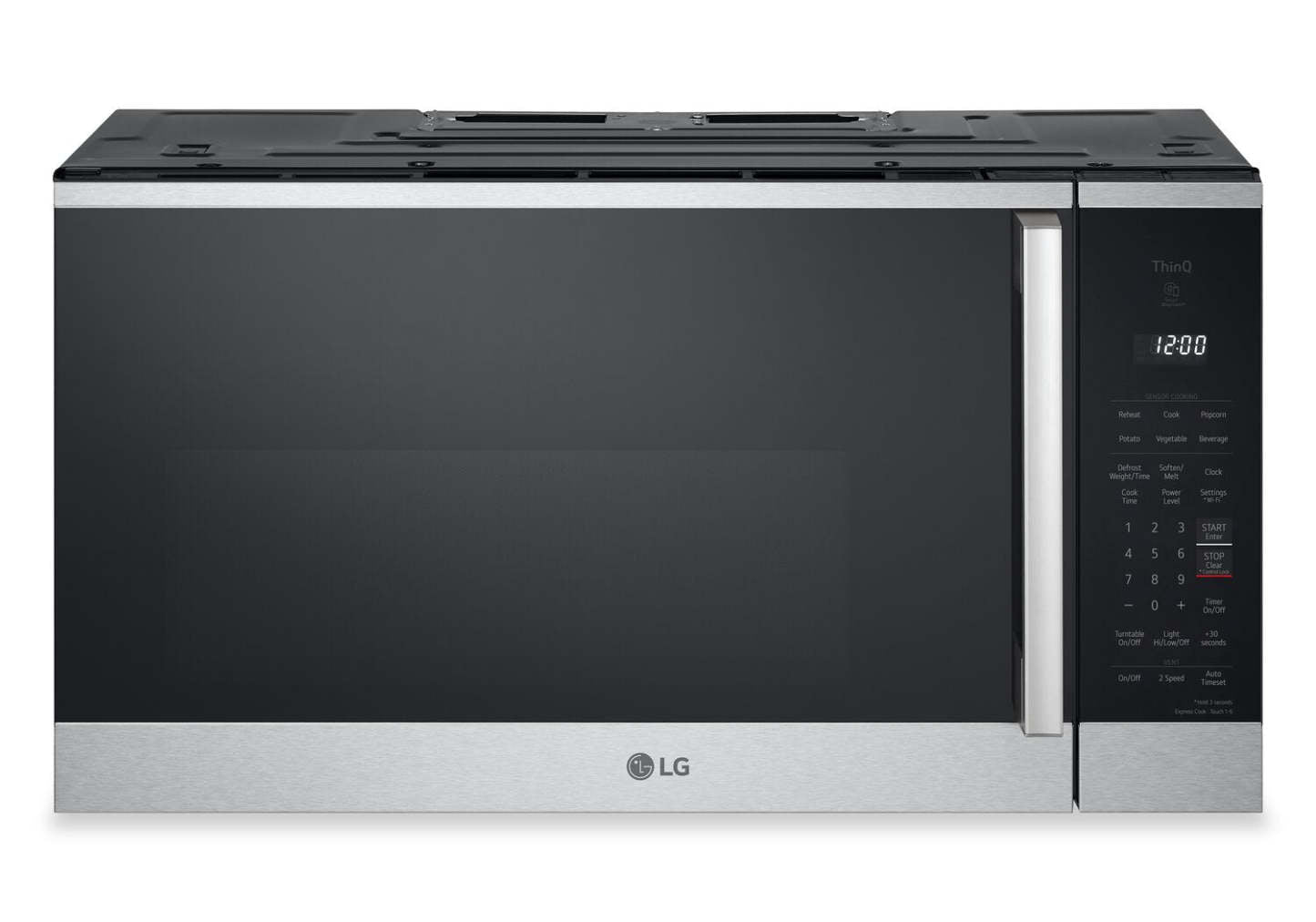 LG 1,8 Cu. Fort. Micro-ondes intelligent à cuisinière avec EasyClean® - MVEM1825X | Quatre à micro-ondes à hotte intégrée intelligente LG de 1,8 pi3 avec EasyCleanMC - MVEM1825X