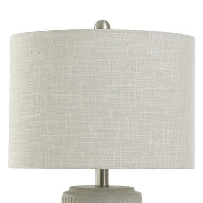 Lampe de table Archer de 21 po en céramique gris et blanc