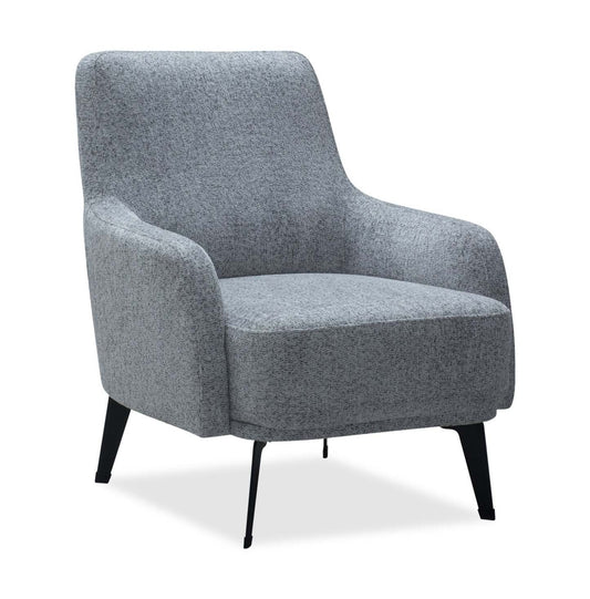 Chaise d'appoint en tissu Monroe 29 avec pieds en métal - Gris | Fauteuil d'appoint Monroe de 29 po en tissu avec pattes en métal - gris